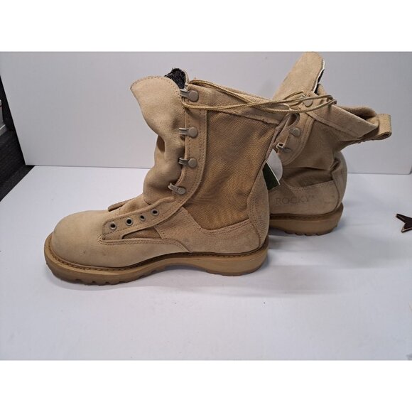ROCKY 790G Army Combat Boot Temperate Weather Tan Gortex Vibram Sole 7.5R NOS - Picture 10 of 14